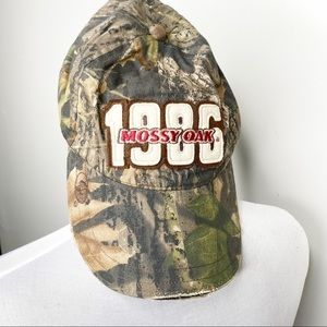 Signature camouflage distressed ball cap vintage